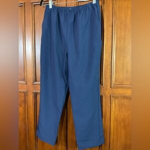 Blair Women’s Petite Size 12PS Solid Navy Comfy Elastic Waist Euc As Pictured My